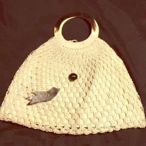 Vintage woven handbag